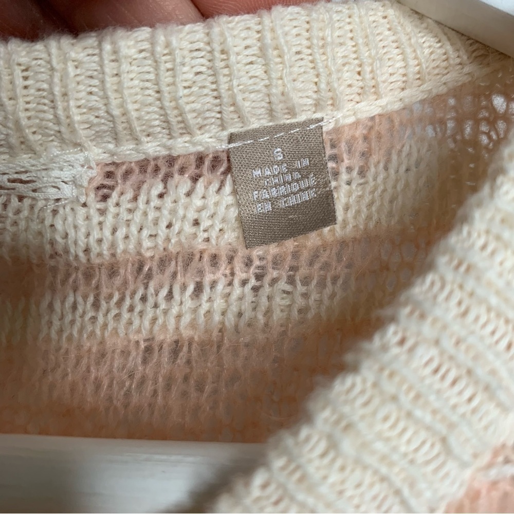 Anthropologie Knitted and Knotted Wool Boucle Cardigan Sweater Pink Small - Picture 4 of 6